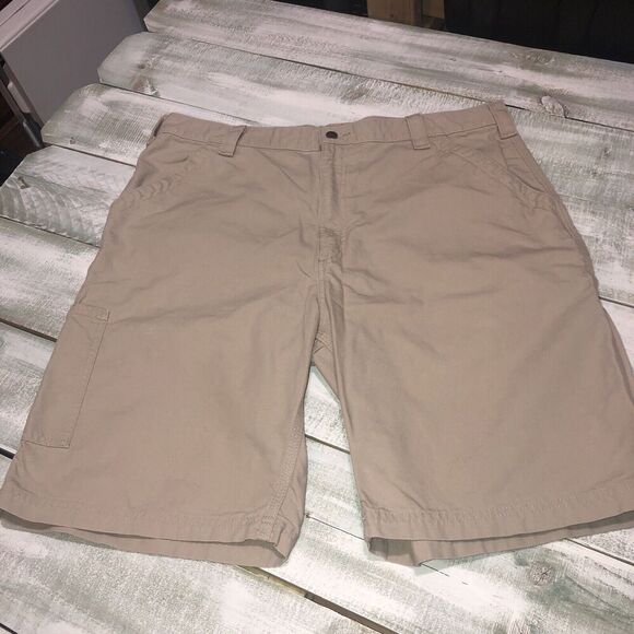 Carhartt Other - Carhartt Cargo Shorts Mens 40x10.5 Beige Rugged Flex Rigby Relaxed Fit